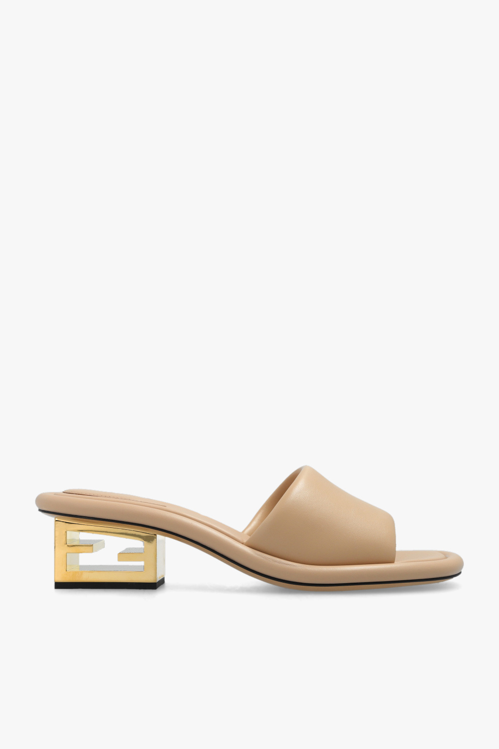 Fendi logo hot sale mules